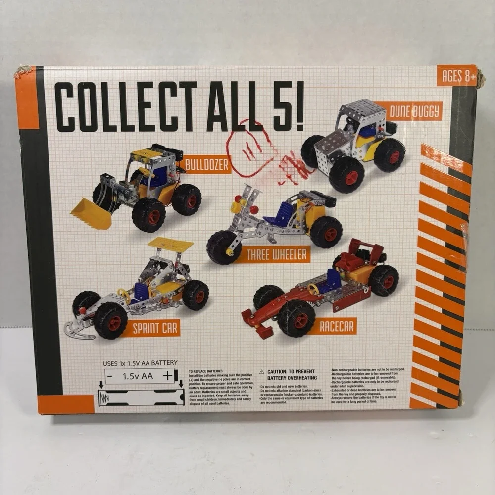 Constructors Motorized Construction Kit Sprint Car 169 Pieces STEM Building Toy